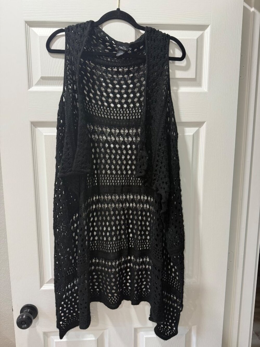 Rue21 Black Crochet Vest Large
